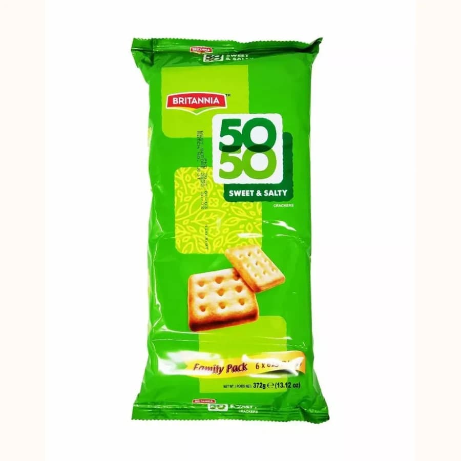 BRITANNIA 50-50 BISCUITS 2f75p Et product image at MK Punjabi Sweets UK