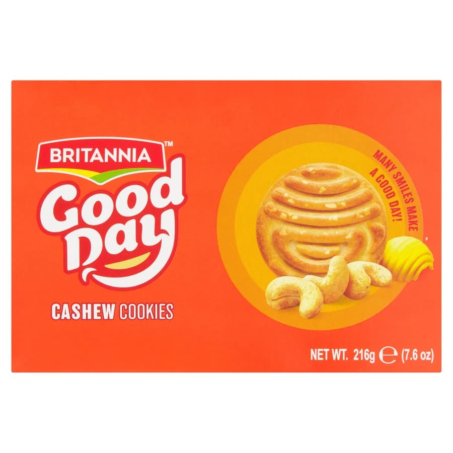 Good Day Cashew Cookies 2169 12 I199 product image at MK Punjabi Sweets UK
