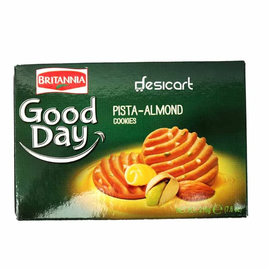 GOOD DAY PISTA ALMOND COOKIES 216g product image at MK Punjabi Sweets UK