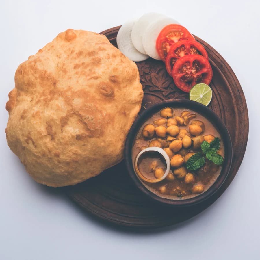 Choley Masala curry served fresh by MK Punjabi