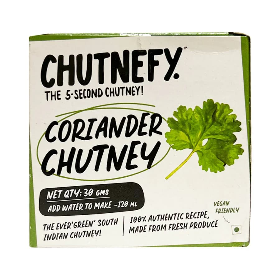 Chutnefy Coriander Chutney 30g product image at MK Punjabi Sweets UK