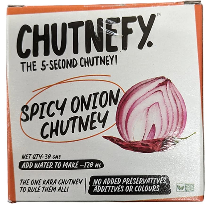 Chutnefy Spicy Onion Chutney 30g product image at MK Punjabi Sweets UK