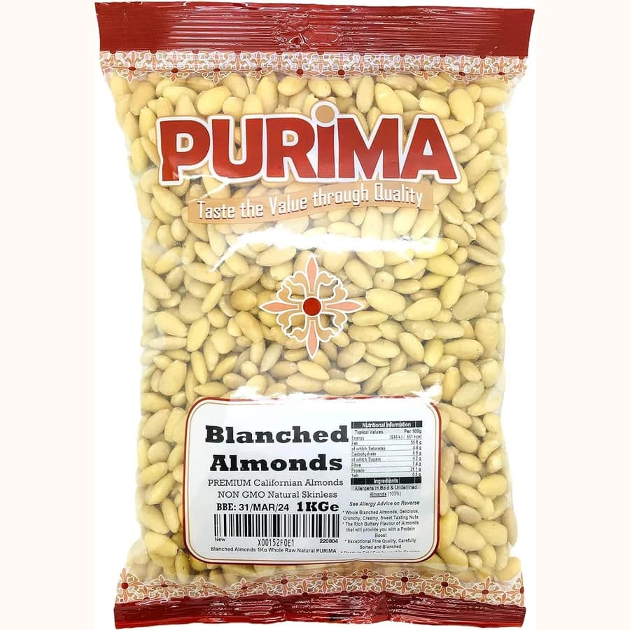 ED Blanched Almonds 200g product image at MK Punjabi Sweets UK