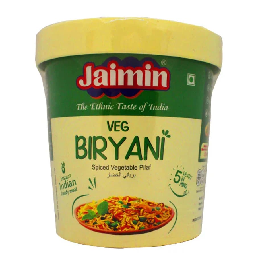 JAIMIN VEG BIRYANI 80g product image at MK Punjabi Sweets UK