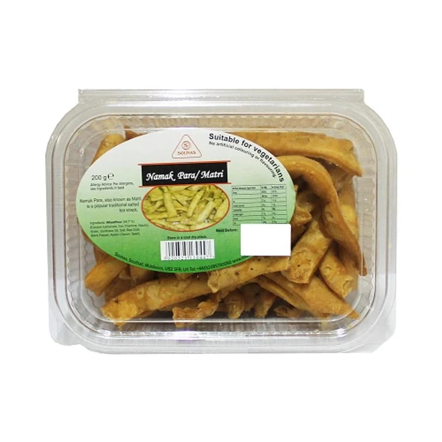 SOUNAS MATRI (namak Para) 200g product image at MK Punjabi Sweets UK