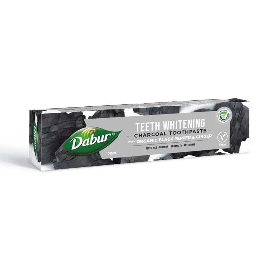 DABUR CRGANIC TOOTHPASTE CHARCOAL 6x100mi product image at MK Punjabi Sweets UK