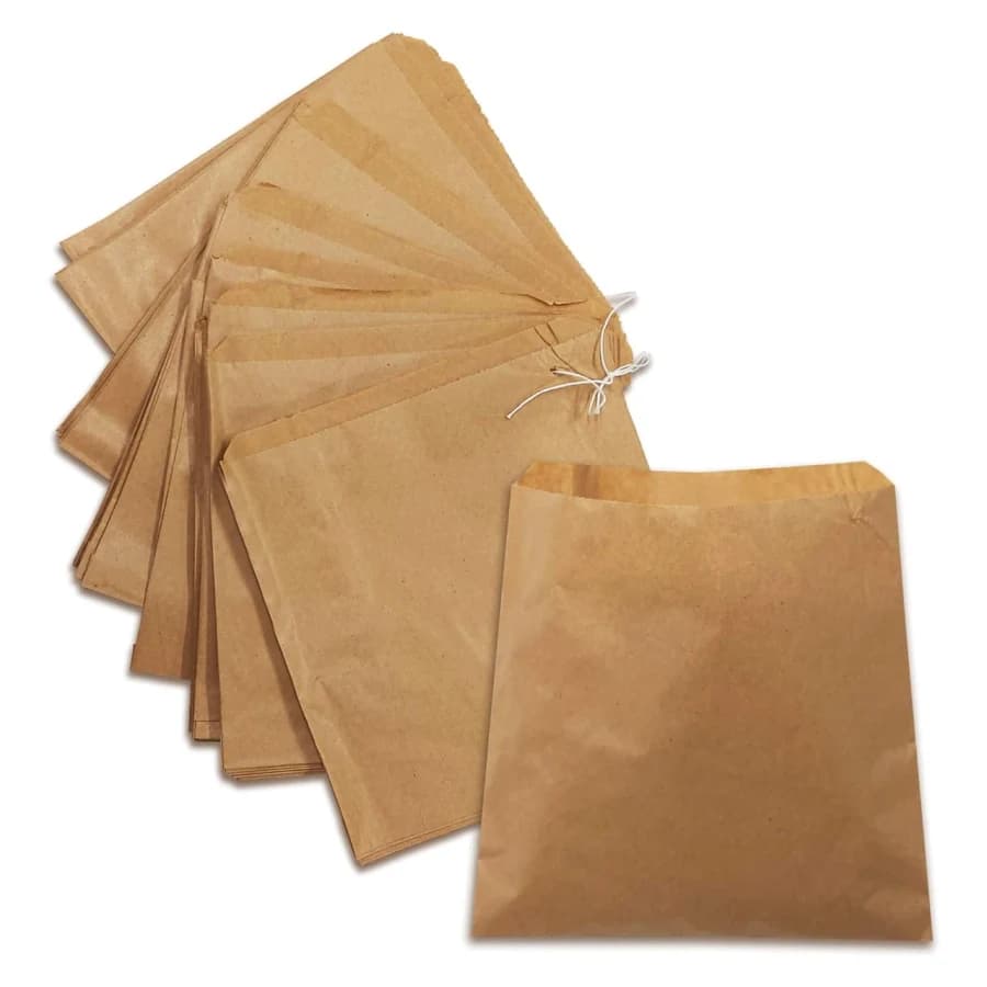 Brown Kraft Strung Bags 12 5x12 5 500s 1 5 6 19 30 95 2 product image at MK Punjabi Sweets UK