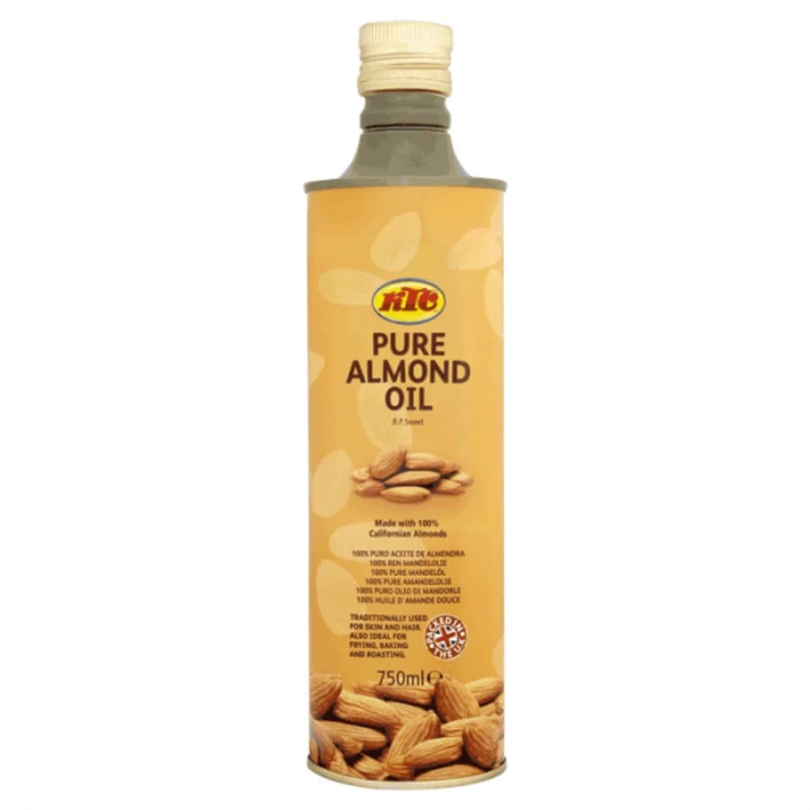 KTG ALMOND OIL SQUARE BOTTLE A Ee product image at MK Punjabi Sweets UK