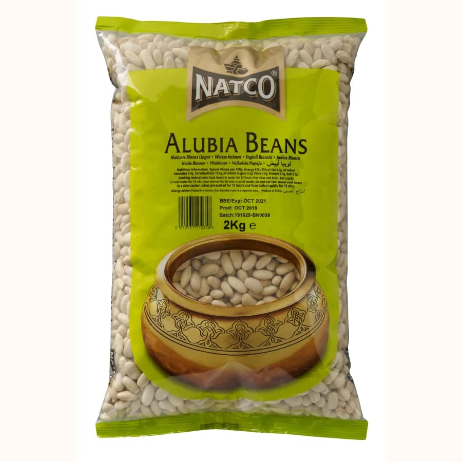 NATCO ALUBIA BEANS 2kg product image at MK Punjabi Sweets UK